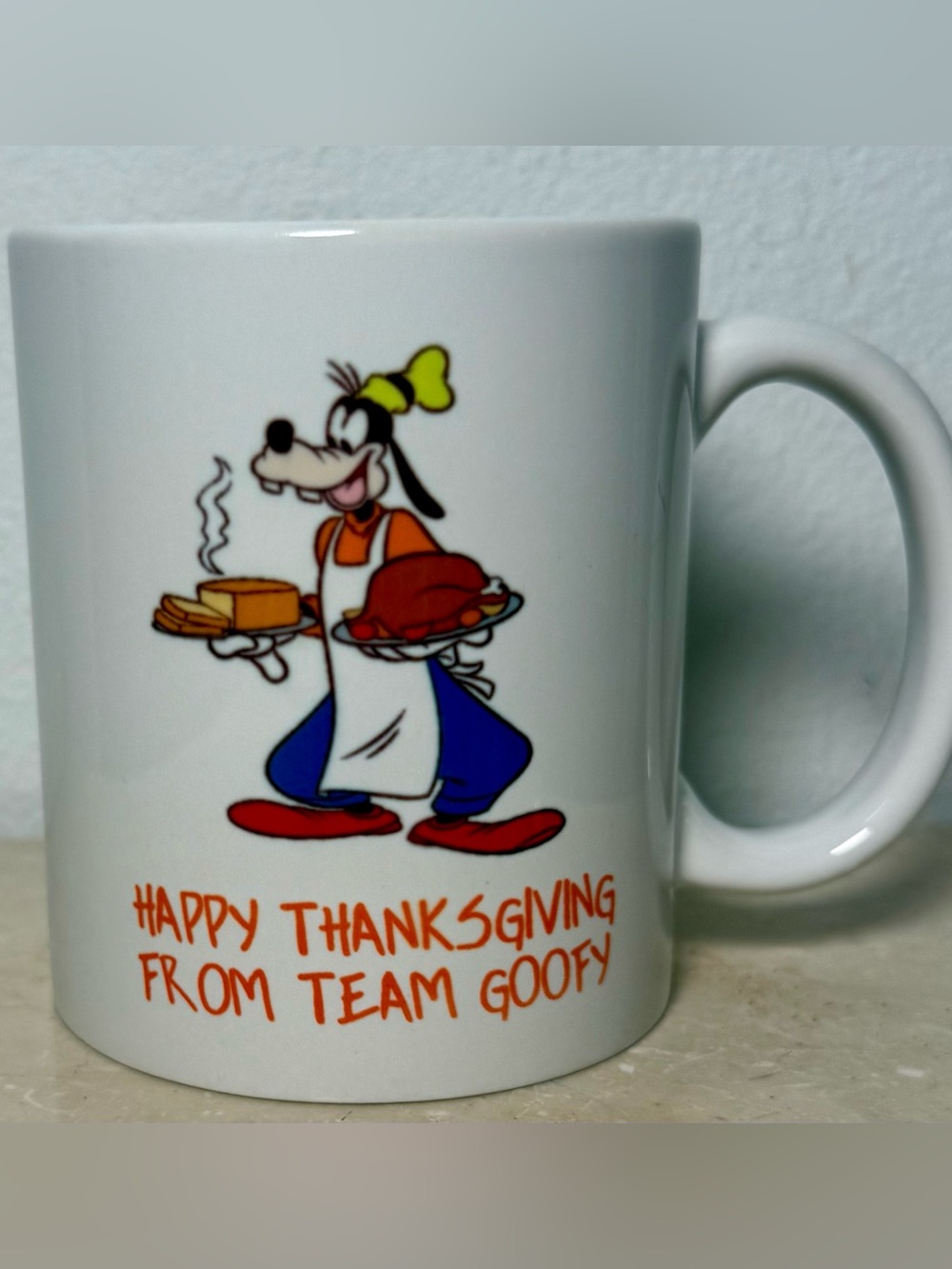 Goofy 14oz Mug “Happy Thanksgiving from team Goofy” 2 sided.